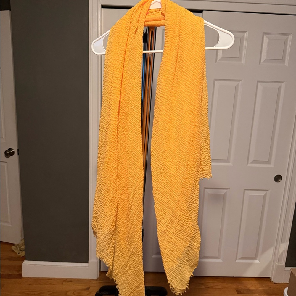 Bright Yellow Textured Scarf